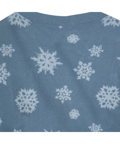Frozen Inspired Icy Blue Snowflake Cardigan Sweater for Women