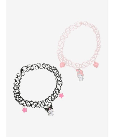 My Melody Kuromi Friendship Tattoo Choker Set for Girls