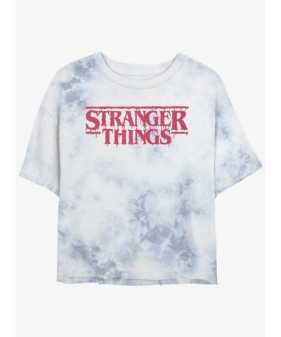 Stranger Things Logo Crop T-Shirt for Girls - Multi Colors