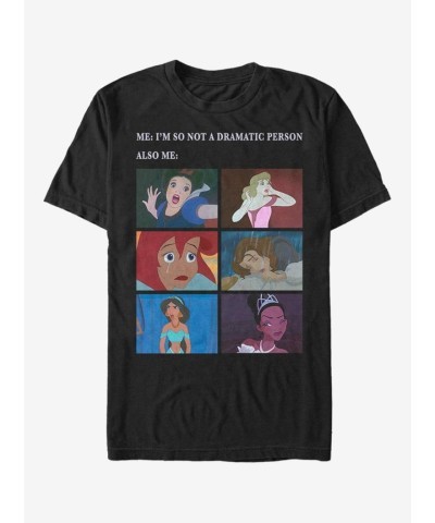 Extra Soft Disney Princess Drama Meme T-Shirt for Men - Black