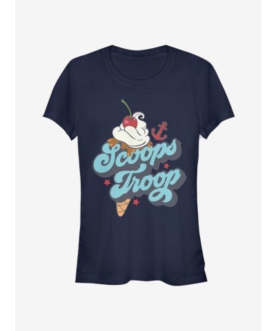 Stranger Things Scoops Troop Adventure Girls T-Shirt - Blue