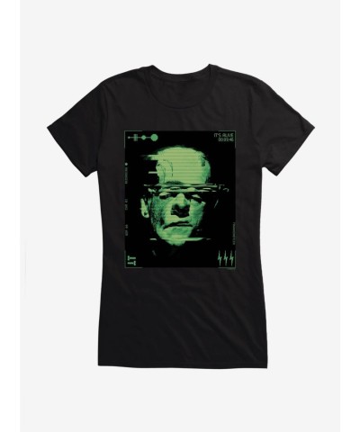 Frankenstein Glitch Girls T-Shirt by Universal Monsters