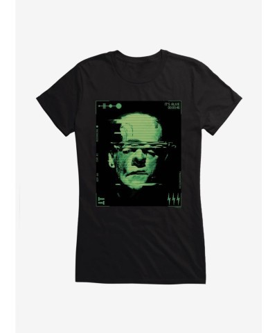 Frankenstein Glitch Girls T-Shirt by Universal Monsters