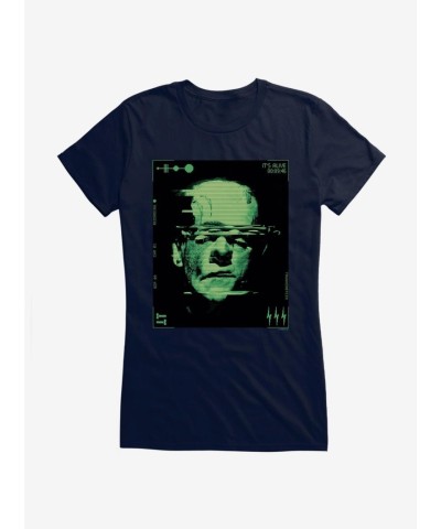 Frankenstein Glitch Girls T-Shirt by Universal Monsters