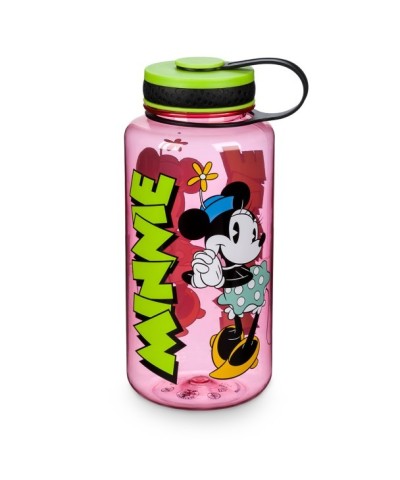 Minnie Mouse Translucent Water Bottle with Leak-Proof Cap for Girls