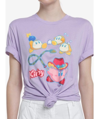Kirby Waddle Dee Lavender Cowboy Tee for Girls