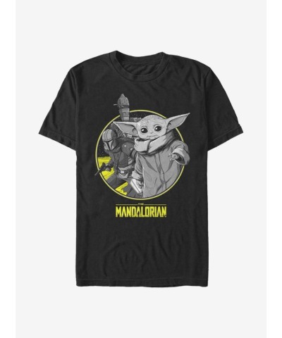 Name: Mandalorian Team Frame Graphic T-Shirt - Black for Men