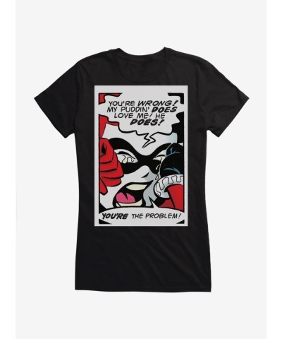 Batman Harley Quinn Emotional Scene Girls T-Shirt by DC Comics