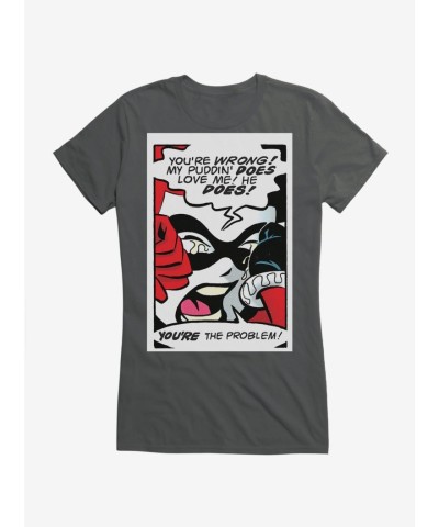 Batman Harley Quinn Emotional Scene Girls T-Shirt by DC Comics