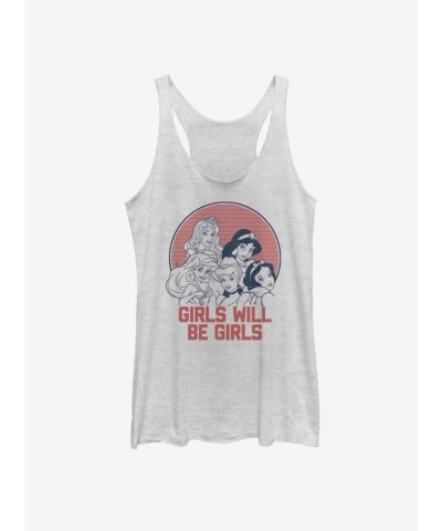 Disney Classic Princess Vibes White Tank for Girls