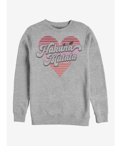Disney Hakuna Matata Heart Sweatshirt for Men - Grey