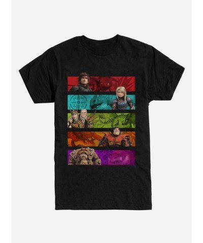 How To Train Your Dragon Character Graphic Tee - Men's Black