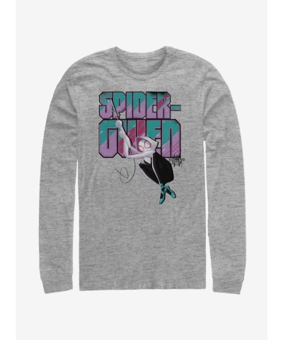 Marvel Ghost-Spider Long-Sleeve Tee - Men's Heather Grey