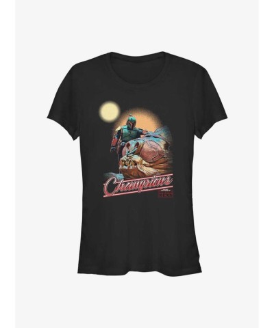 Star Wars Girls T-Shirt - Black Boba Fett Tee for Juniors