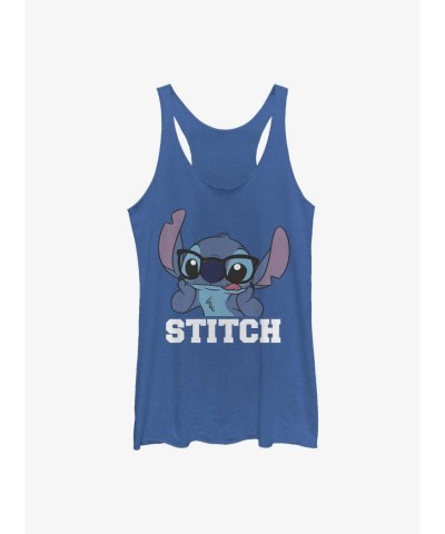 Disney Lilo & Stitch Blue Tongue Out Girls Tank Top
