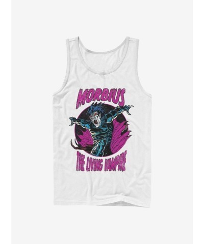 Marvel Morbius Living Vampire Men's Cotton Tank Top - White