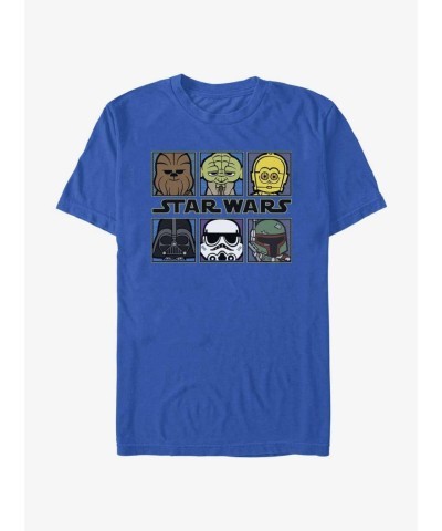 Chibi Star Wars Portraits Tee - Unisex Blue