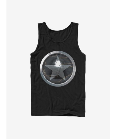 Marvel Falcon Winter Soldier Logo Cotton Tank Top - Men's Black