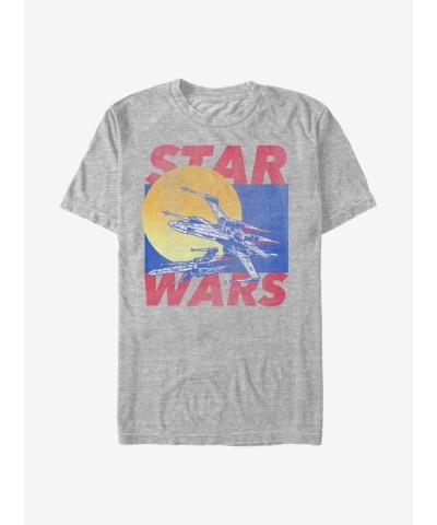 Star Wars Spaceships T-Shirt - Men's Grey Comfortable Fit