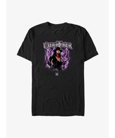 WWE The Undertaker Black Lightning Storm T-Shirt for Men