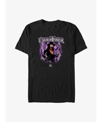 WWE The Undertaker Black Lightning Storm T-Shirt for Men