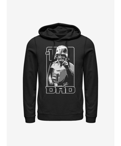Star Wars Dad Hoodie in Black - Men's Size Comfortable Blend
