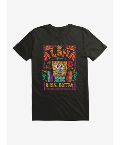 SpongeBob SquarePants Men's Lightweight Cotton Aloha T-Shirt