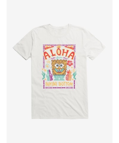 SpongeBob SquarePants Men's Lightweight Cotton Aloha T-Shirt