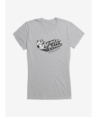 Felix Cat Homerun Hitters Lightweight Tee for Girls