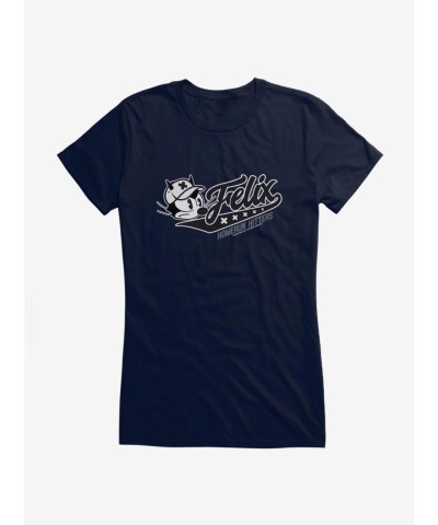 Felix Cat Homerun Hitters Lightweight Tee for Girls