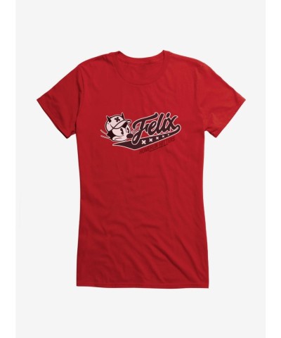 Felix Cat Homerun Hitters Lightweight Tee for Girls