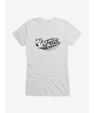 Felix Cat Homerun Hitters Lightweight Tee for Girls