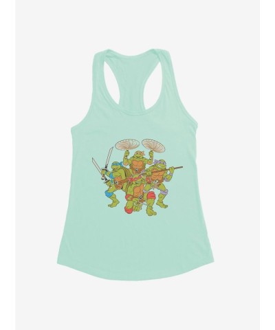 Teenage Mutant Ninja Turtles Weapon-Themed Girls Tank Top