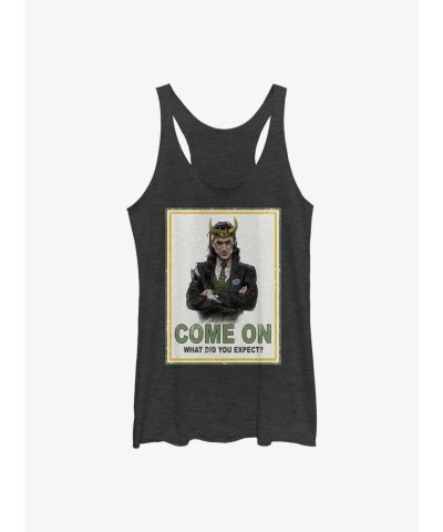 Marvel Loki Inspired Girls Black Tank Top