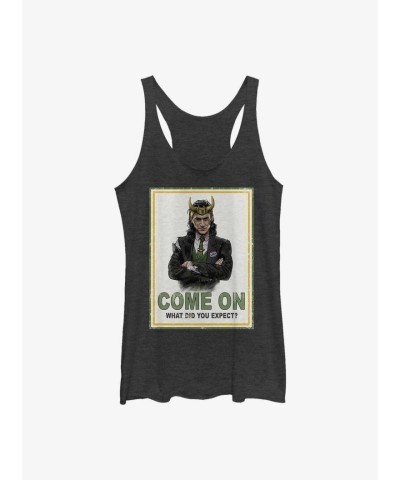 Marvel Loki Inspired Girls Black Tank Top