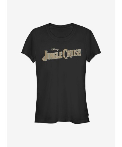 Disney Girls Jungle Cruise Logo T-Shirt - Black