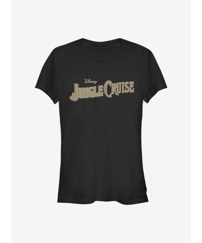 Disney Girls Jungle Cruise Logo T-Shirt - Black