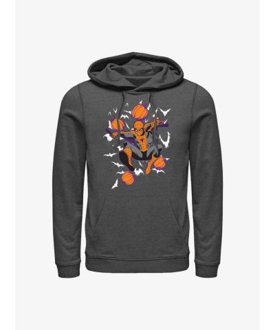 Marvel Spidey Webs Grey Hoodie for Men