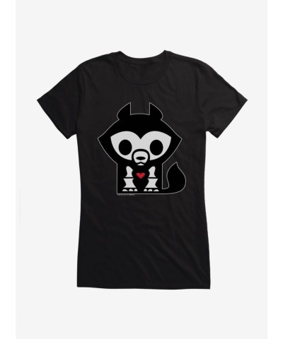 Skelanimals Jae Wolf Girls T-Shirt - Lightweight Cotton Junior Size