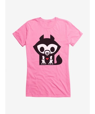 Skelanimals Jae Wolf Girls T-Shirt - Lightweight Cotton Junior Size