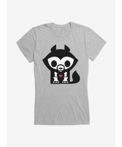 Skelanimals Jae Wolf Girls T-Shirt - Lightweight Cotton Junior Size