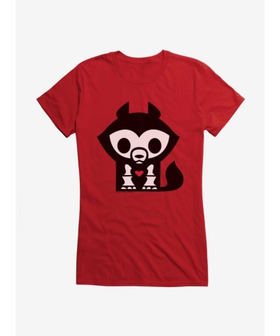 Skelanimals Jae Wolf Girls T-Shirt - Lightweight Cotton Junior Size