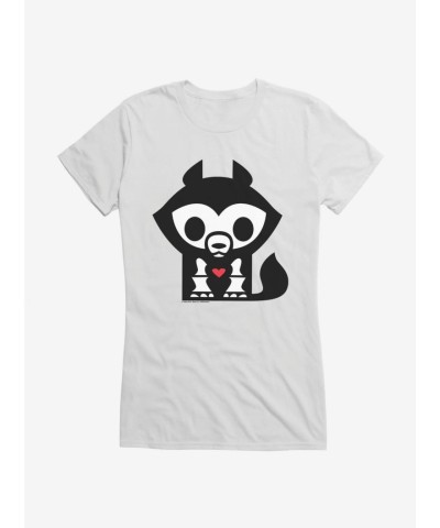 Skelanimals Jae Wolf Girls T-Shirt - Lightweight Cotton Junior Size