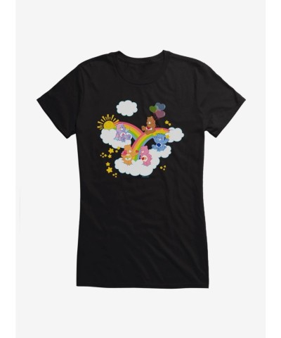 Care Bears Cloud Party Girls Fitted T-Shirt - Black