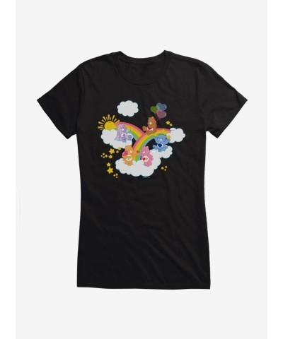 Care Bears Cloud Party Girls Fitted T-Shirt - Black