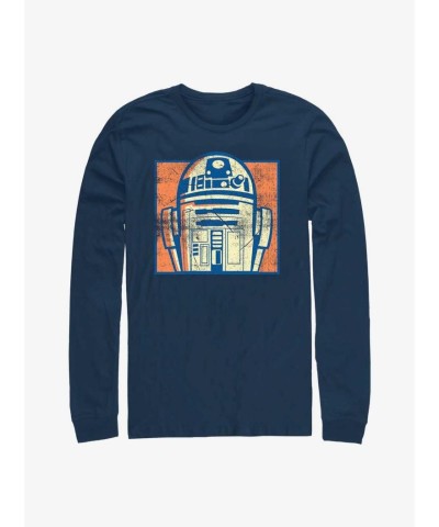 Star Wars Bebobeep Men's Cotton Long Sleeve T-Shirt - Blue