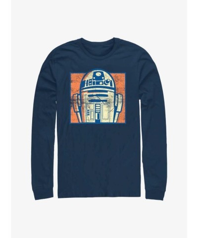 Star Wars Bebobeep Men's Cotton Long Sleeve T-Shirt - Blue