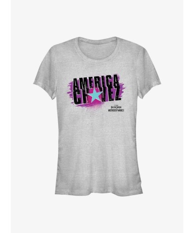 Marvel Multiverse Madness Doctor Strange Grey Spray Paint T-Shirt for Girls