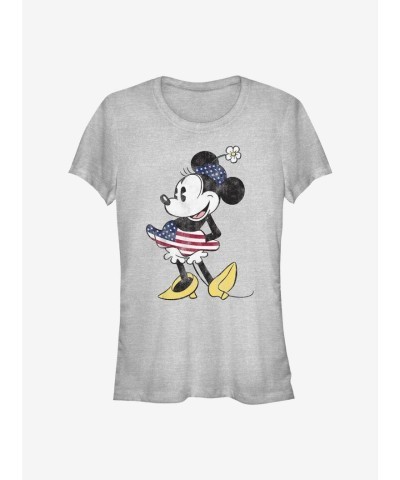 Disney Minnie Mouse Vintage Grey T-Shirt for Girls