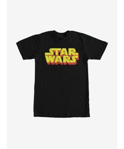 Star Wars 3D Logo Black T-Shirt - Unisex